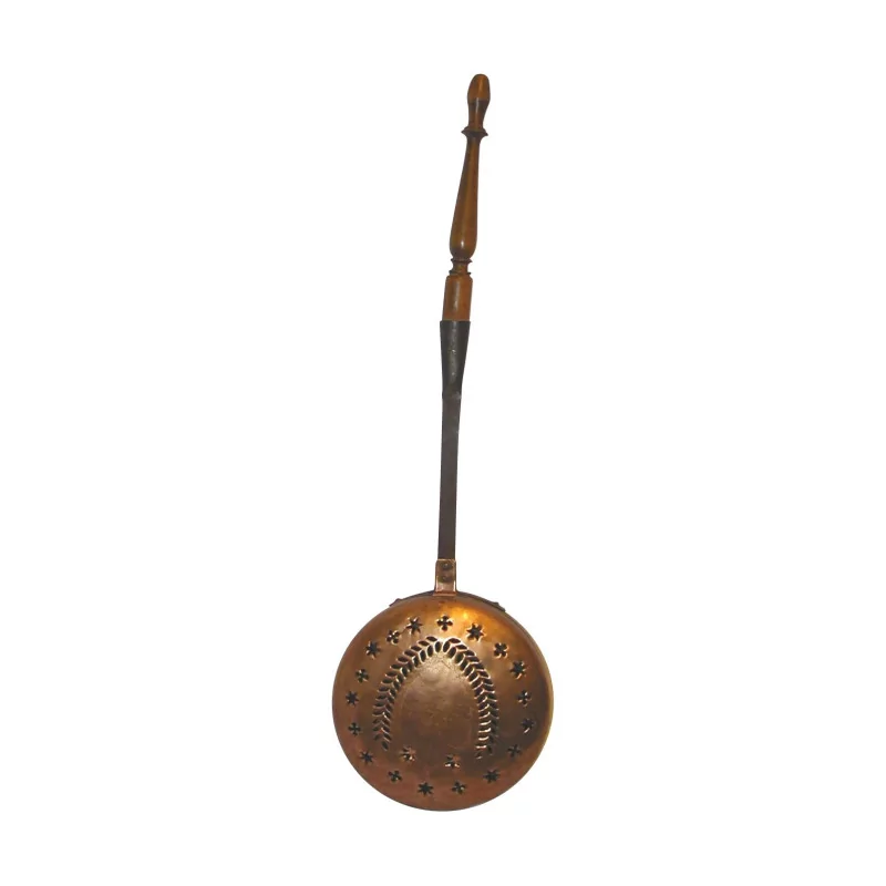 Bettwärmer aus Kupfer mit Holzgriff. 20. Jahrhundert - Moinat - Dekorationszubehör