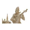 个小雕像，代表一个团体，包括一位音乐家和一位…… - Moinat - 装饰配件