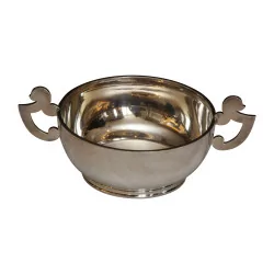 silver sugar bowl by goldsmith Jean Puiforcat (1897 - 1945), …