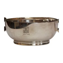 silver sugar bowl by goldsmith Jean Puiforcat (1897 - 1945), …