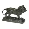Bronze “Lion Marchant”, patine verte, signé Joseph Victor … - Moinat - Bronzes