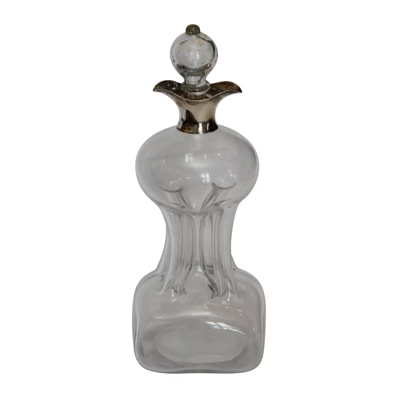 old glass carafe with silver neck. 20th century - Moinat - Carafes