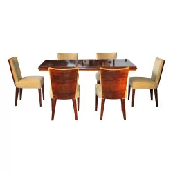 Art Deco dining room inlaid in rosewood including