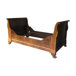 Louis - Philippe bed in walnut wood. France, 19th century