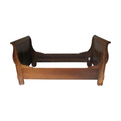 Louis - Philippe bed in walnut wood (120 x 200 cm). France, …