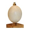 Paire de lampes "Oeufs d’autruche" en bois, avec - Moinat - Lampes de table