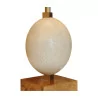 Pair of wooden \"Ostrich Egg\" lamps, with - Moinat - Table lamps