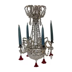 miniature crystal chandelier with 4 candles - project …