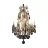Large chandelier in bronze and colored crystals. France paris … - Moinat - VE2020/2