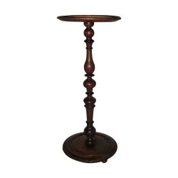 Louis XVI stand in walnut wood with turned foot. 18th