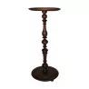 Louis XVI stand in walnut wood with turned foot. 18th - Moinat - End tables, Bouillotte tables, Bedside tables, Pedestal tables