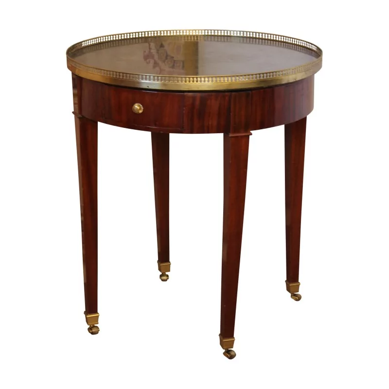 Louis XVI Warmwassertisch aus Mahagoni auf Eiche montiert, mit 2 … - Moinat - Sockeltische, Gueridons