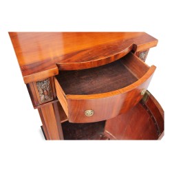 Pair of large bedside tables, mahogany wood support furniture