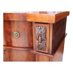 Pair of large bedside tables, mahogany wood support furniture