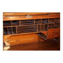 Bureau Américain en bois de chêne massif avec tiroirs. 19ème …