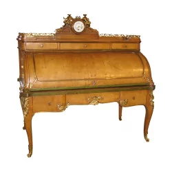 张微型书桌，署名鲁永，19 世纪巴黎细木匠