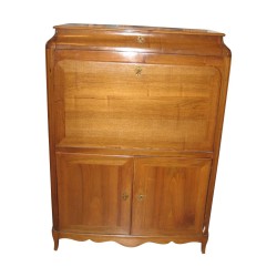 Secrétaire Louis XV en bois de noyer de fil clair, monté sur …