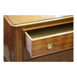 Chest of 3 drawers inlaid with diamonds, in the style of