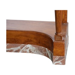 Louis XVI console in walnut painted wood with faux wood top …