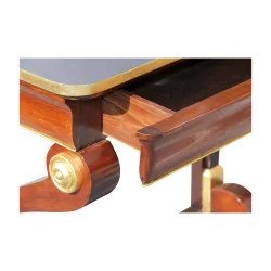 Empire console in mahogany, imitation slate wooden top …