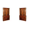 Pair of mahogany and magnifying bookcases, mounted on … - Moinat - Bookshelves, Bookcases, Curio cabinets, Vitrines