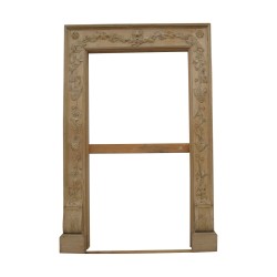 Cadre de porte en bois de sapin sculpté avec décor …