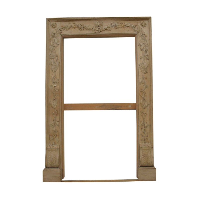 Cadre de porte en bois de sapin sculpté avec décor … - Moinat - Portes Cadre de porte en bois de sapin sculpté avec décor … - Moinat - Portes