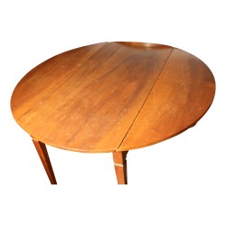Table Louis-Philippe ronde en noyer, avec 2 battants. 19ème …