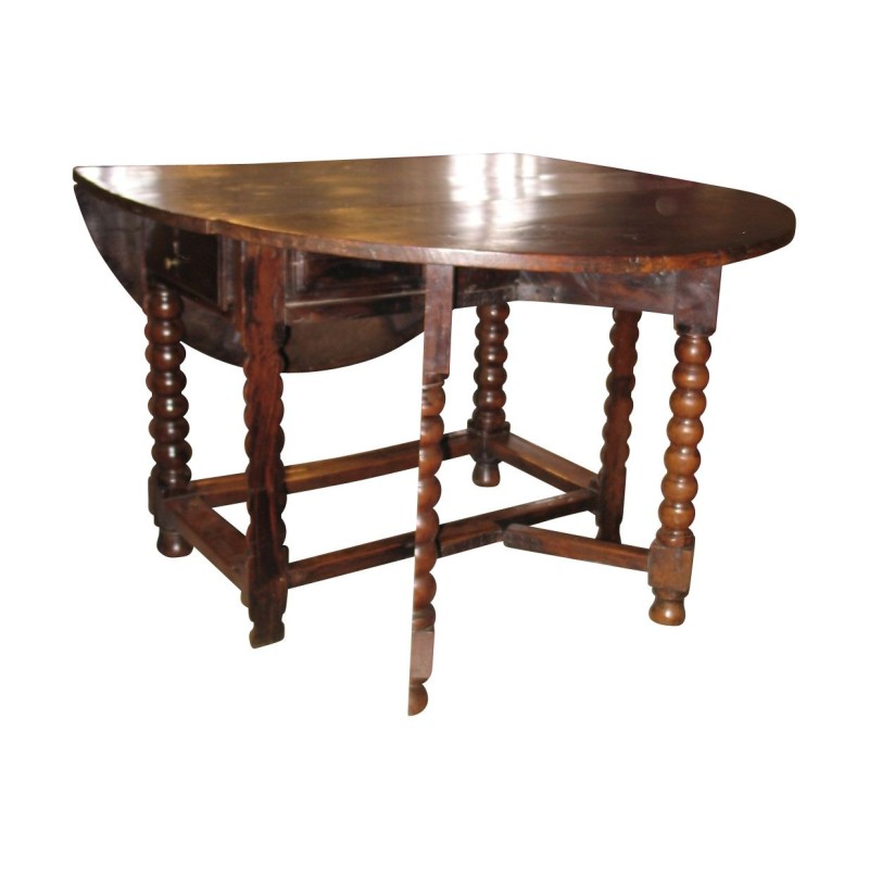 \"Gate Legs\" shuttered table in yew wood (boxwood). England, late - Moinat - Dining tables \"Gate Legs\" shuttered table in yew wood (boxwood). England, late - Moinat - Dining tables
