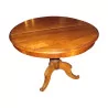 Table ronde Louis - Philippe tripode en bois de noyer, plateau … - Moinat - Tables de salle à manger