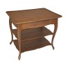 Louis XV Bernese table in inlaid walnut with two shelves - Moinat - End tables, Bouillotte tables, Bedside tables, Pedestal tables