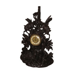 Pendule de Brienz en bois sculpté, Chamois. Suisse, 19ème …