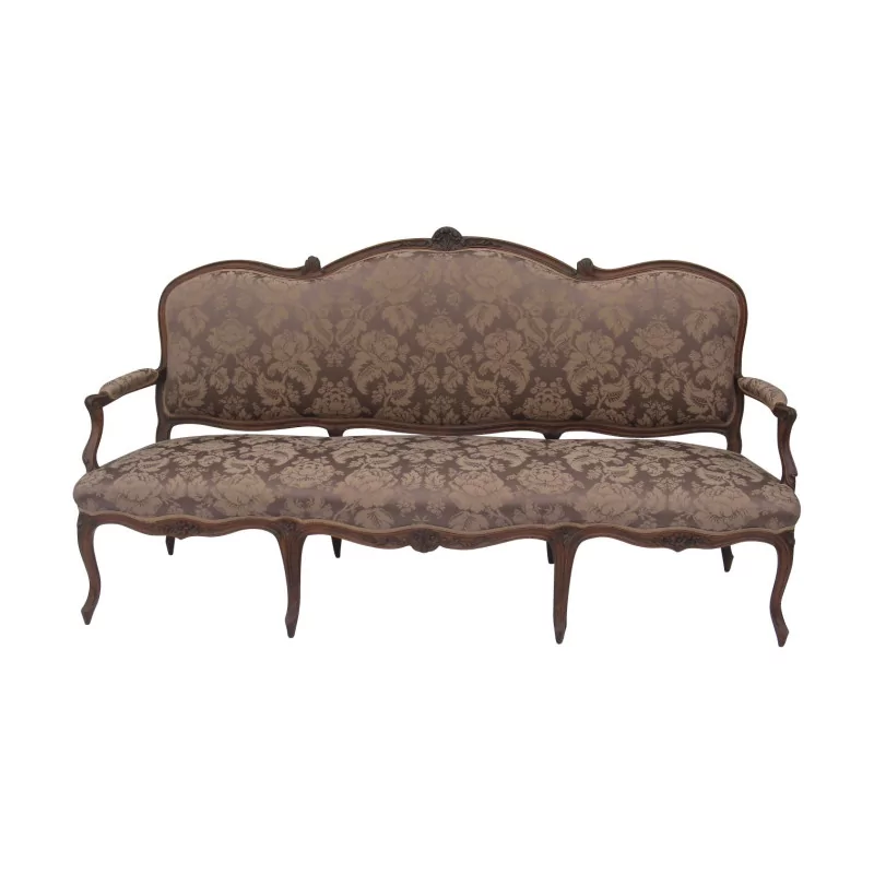 路易十五沙发，胡桃木雕刻，带软垫…… - Moinat - 沙发
