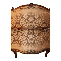 路易十五沙发，胡桃木雕刻，带软垫……