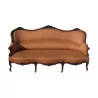 Napoleon III sofa in carved rosewood, covered in fabric - Moinat - Sofas