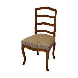 Louis XV Neuchâteloise chair in cherry wood. 18th …