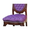 Pair of Napoleon III padded buttoned moire chairs, in … - Moinat - Chairs