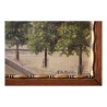 Oil painting on canvas with perspective view of a city, - Moinat - Painting - Landscape