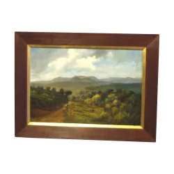 картина маслом «Южноамериканский пейзаж», подписанная Бернхард…