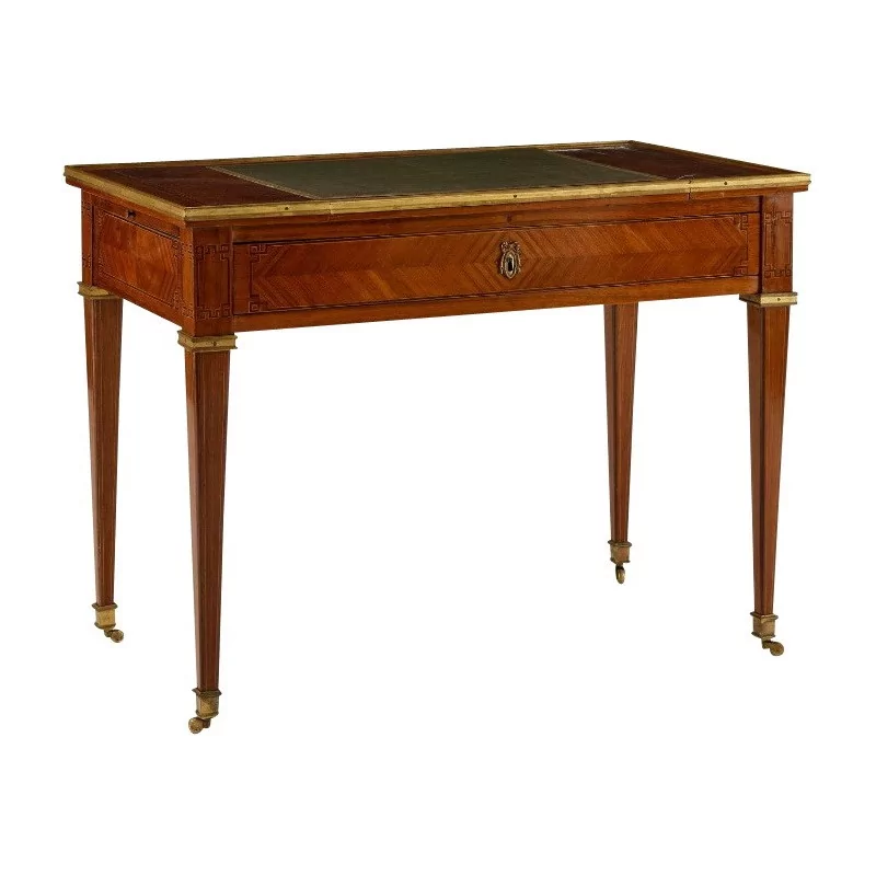 小路易十六办公桌，带护套腿，木质镶嵌…… - Moinat - 书桌
