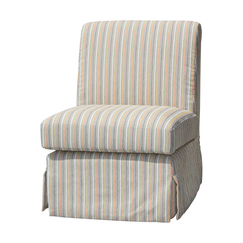 American model fireside chair covered with 5ml of striped fabric … - Moinat - Armchairs American model fireside chair covered with 5ml of striped fabric … - Moinat - Armchairs