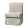 American model fireside chair covered with 5ml of striped fabric … - Moinat - Armchairs