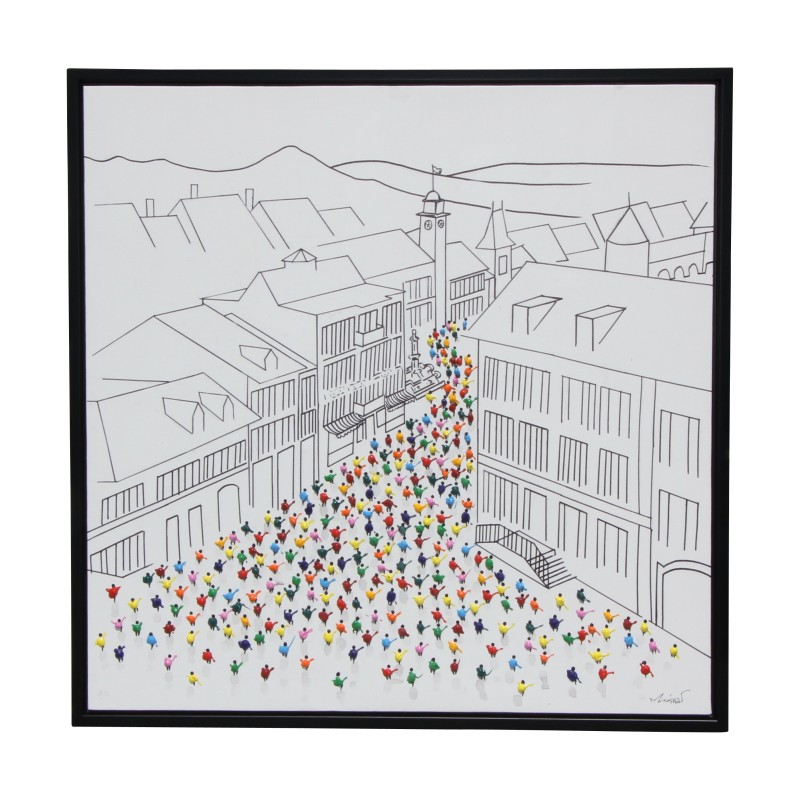 幅现代绘画“Bonshommes à Rolle”手工作品 - Moinat - 画 - 各种的 幅现代绘画“Bonshommes à Rolle”手工作品 - Moinat - 画 - 各种的