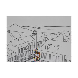 幅现代绘画“Bonshommes à Rolle”手工作品