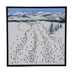 Modern painting \"Men in the mountains\" work made in