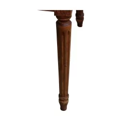 路易十六风格的天鹅绒办公扶手椅