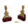 Pair of gilded bronze floor lamps, electrified in our … - Moinat - Standing lamps