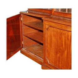 Grande bibliothèque - vitrine "Breakfront" Regency en bois