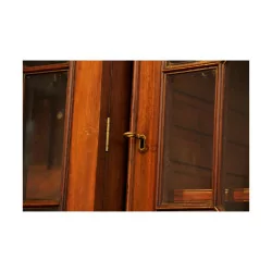 Grande bibliothèque - vitrine “Breakfront” Regency en bois …