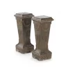 Paar Scheiden (Säulen) im Stil Louis XVI in Stuck mit … - Moinat - Säulen, Torcheren, Mohrenfiguren